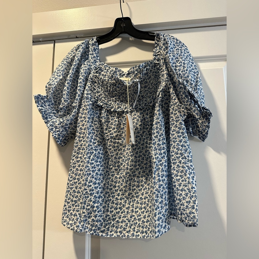 Doen Frances Top- Cornflower Blue - Picture 3 of 6